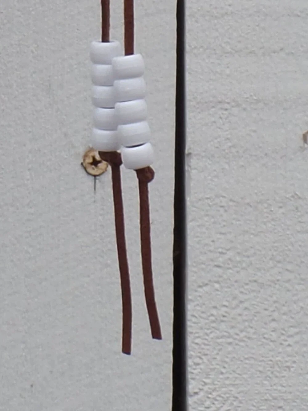 Hand Crafted Hair Tie BEADED SUEDE